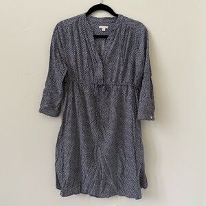 Classic Gap Designed & Crafted Women's Small Navy White Geometric Pattern Dress